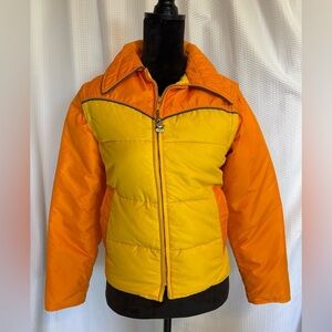 VTG Comfy goose down puffer coat & vest Stranger Things style size small